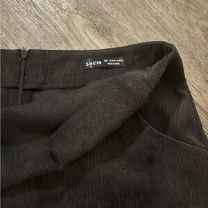 Cordoroy Black Mini Skirt